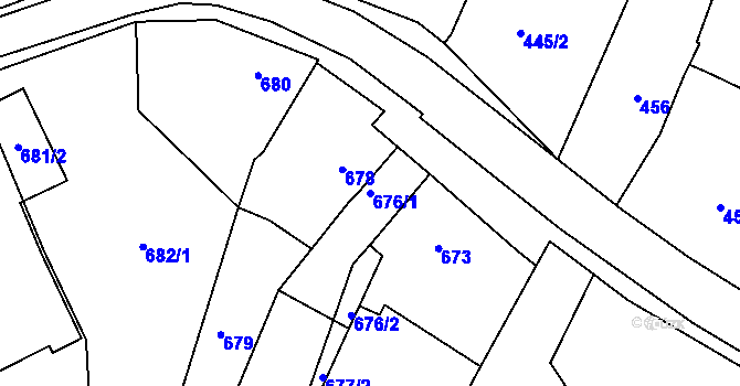 Parcela st. 676/1 v KÚ Lelekovice, Katastrální mapa