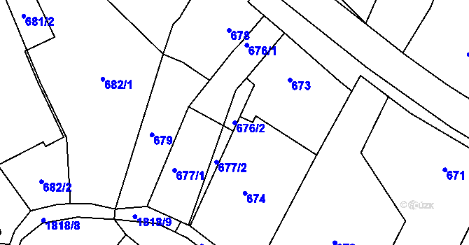 Parcela st. 676/2 v KÚ Lelekovice, Katastrální mapa