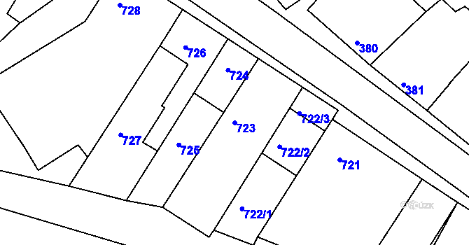 Parcela st. 723 v KÚ Lelekovice, Katastrální mapa