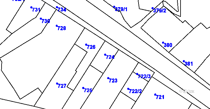 Parcela st. 724 v KÚ Lelekovice, Katastrální mapa