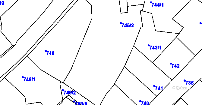 Parcela st. 746/1 v KÚ Lelekovice, Katastrální mapa