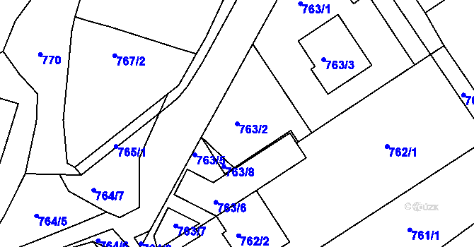 Parcela st. 763/2 v KÚ Lelekovice, Katastrální mapa