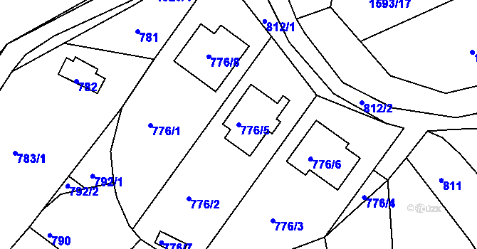 Parcela st. 776/5 v KÚ Lelekovice, Katastrální mapa