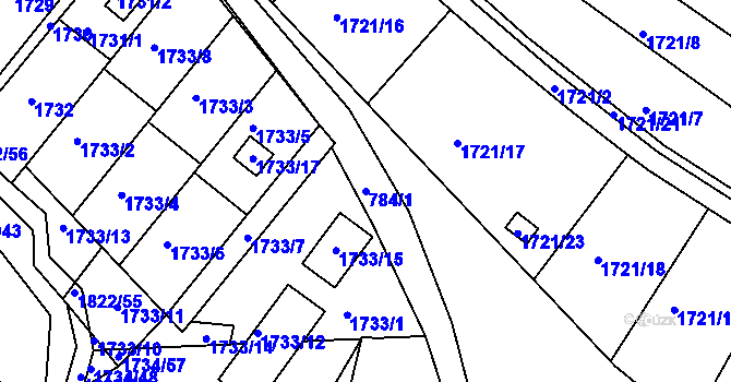Parcela st. 784/1 v KÚ Lelekovice, Katastrální mapa