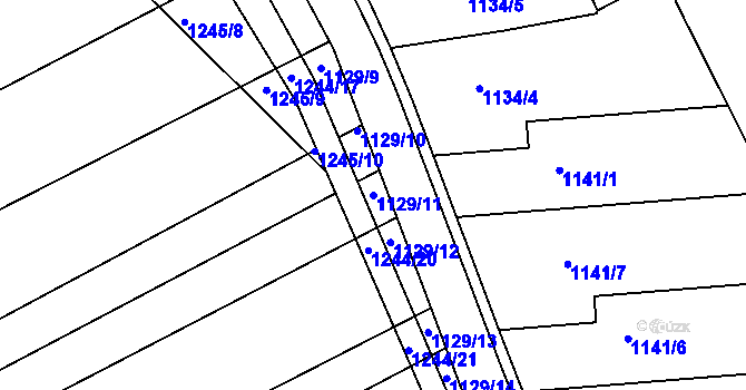 Parcela st. 1129/11 v KÚ Lelekovice, Katastrální mapa