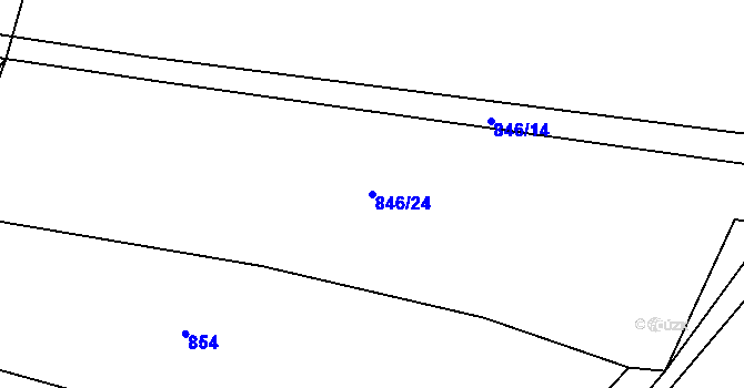 Parcela st. 846/24 v KÚ Leletice, Katastrální mapa