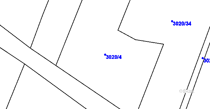 Parcela st. 3020/4 v KÚ Lenešice, Katastrální mapa