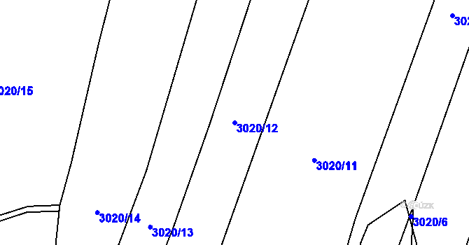 Parcela st. 3020/12 v KÚ Lenešice, Katastrální mapa