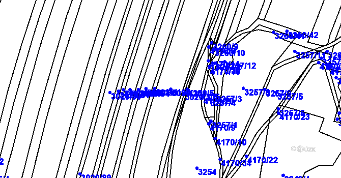 Parcela st. 3020/101 v KÚ Lenešice, Katastrální mapa