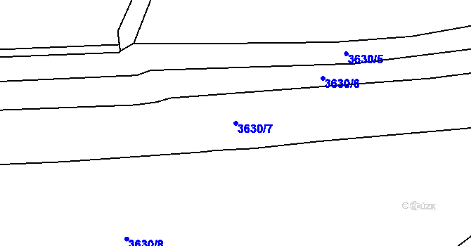 Parcela st. 3630/7 v KÚ Lenešice, Katastrální mapa