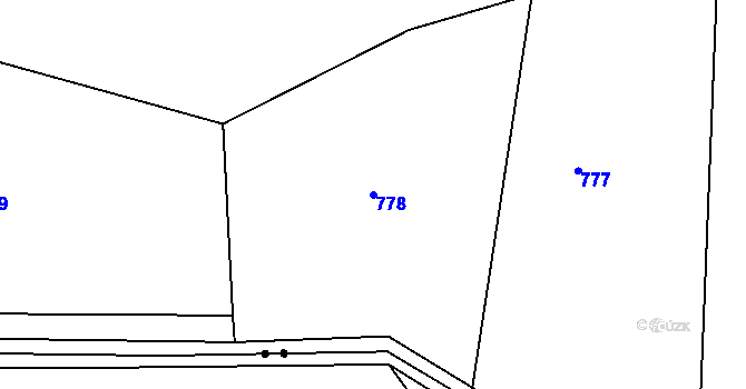 Parcela st. 778 v KÚ Leskovec u Vítkova, Katastrální mapa