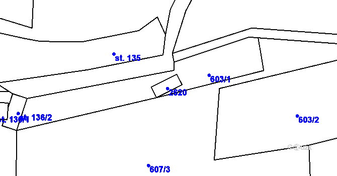 Parcela st. 137 v KÚ Leskovec, Katastrální mapa