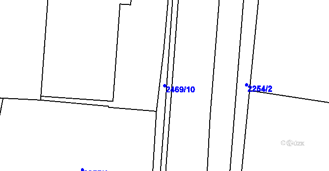 Parcela st. 2469/10 v KÚ Leskovec, Katastrální mapa
