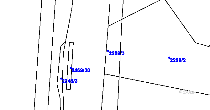 Parcela st. 2469/21 v KÚ Leskovec, Katastrální mapa