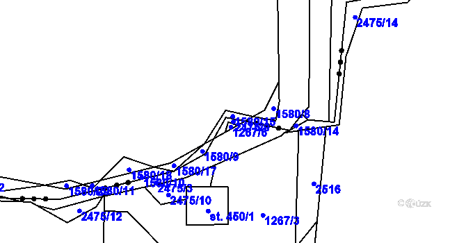 Parcela st. 2475/9 v KÚ Leskovec, Katastrální mapa