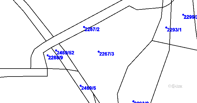 Parcela st. 2267/3 v KÚ Leskovec, Katastrální mapa