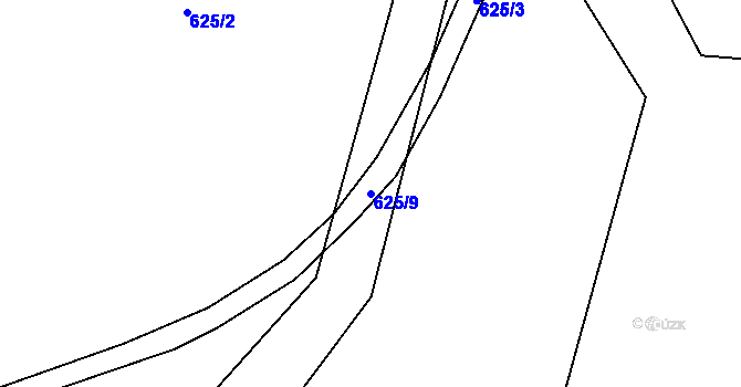 Parcela st. 625/9 v KÚ Leskovec nad Moravicí, Katastrální mapa