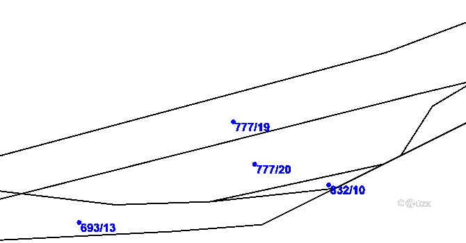 Parcela st. 777/19 v KÚ Leskovec nad Moravicí, Katastrální mapa