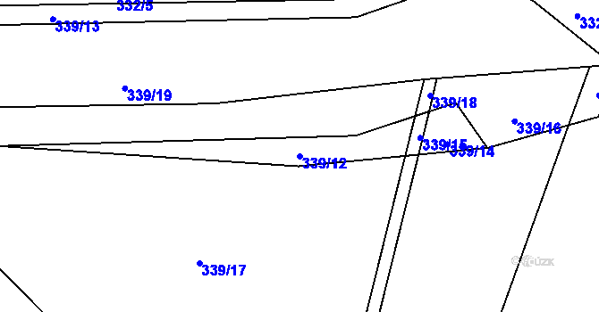 Parcela st. 339/12 v KÚ Lesnice, Katastrální mapa