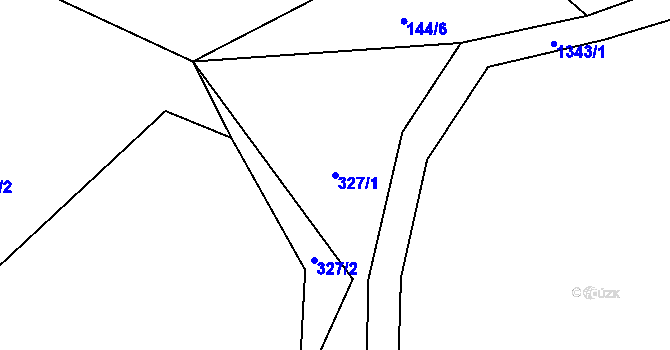 Parcela st. 327/1 v KÚ Domaslav, Katastrální mapa
