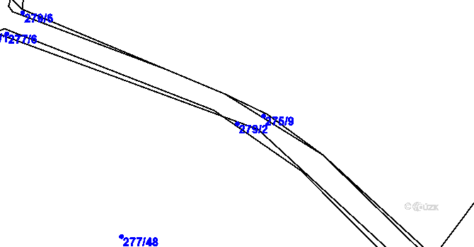 Parcela st. 279/2 v KÚ Lešetice, Katastrální mapa