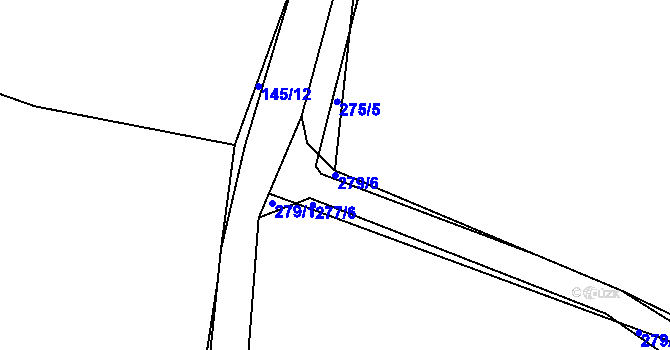 Parcela st. 279/6 v KÚ Lešetice, Katastrální mapa