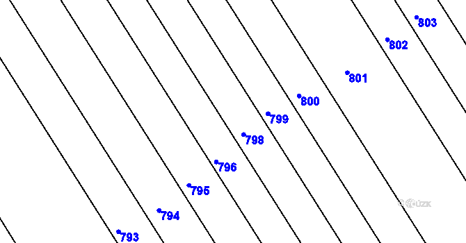 Parcela st. 505/105 v KÚ Lešná, Katastrální mapa