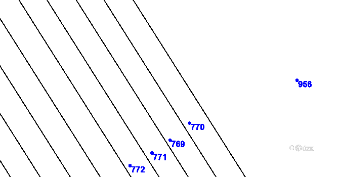 Parcela st. 505/106 v KÚ Lešná, Katastrální mapa