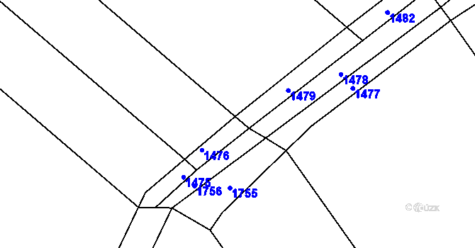 Parcela st. 569/6 v KÚ Lešná, Katastrální mapa