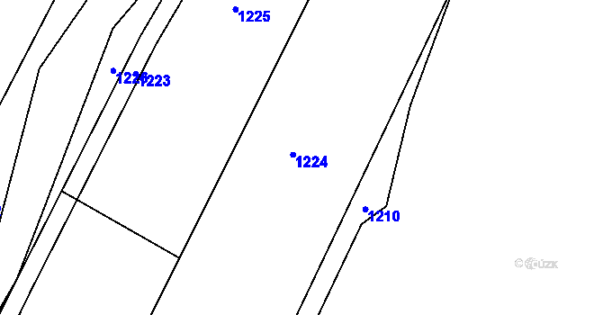 Parcela st. 570/24 v KÚ Lešná, Katastrální mapa
