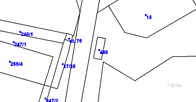 Parcela st. 63 v KÚ Lešov, Katastrální mapa