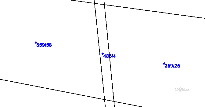 Parcela st. 485/4 v KÚ Lešov, Katastrální mapa