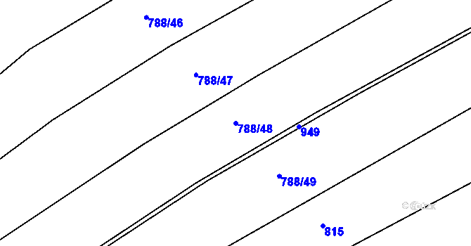 Parcela st. 788/48 v KÚ Leština, Katastrální mapa