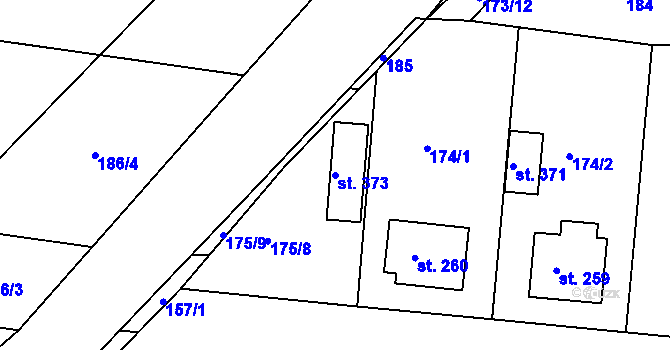 Parcela st. 373 v KÚ Leština u Zábřeha, Katastrální mapa