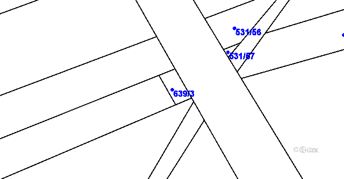 Parcela st. 639/3 v KÚ Leština u Zábřeha, Katastrální mapa