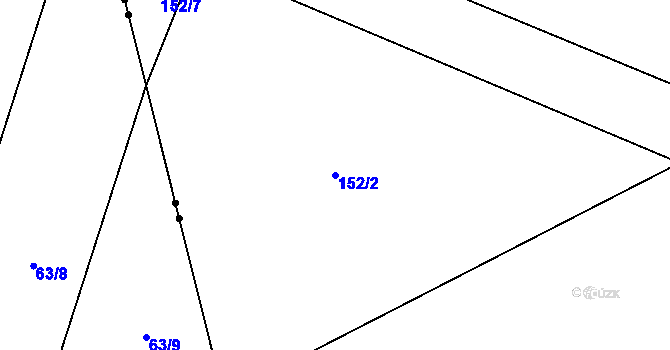 Parcela st. 152/2 v KÚ Leština u Světlé, Katastrální mapa