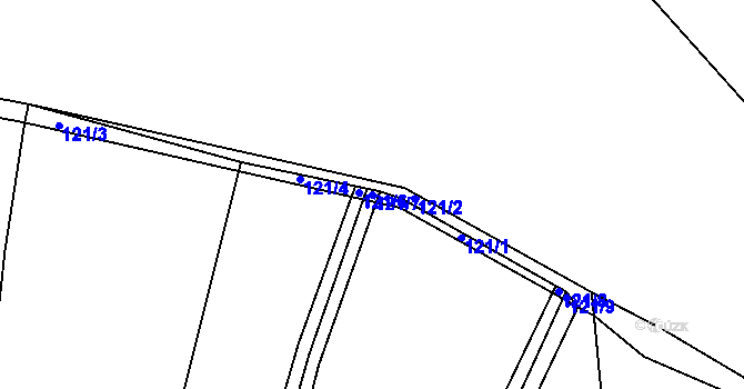Parcela st. 121/7 v KÚ Letiny, Katastrální mapa