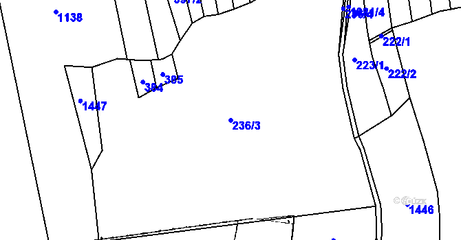 Parcela st. 236/3 v KÚ Svárkov, Katastrální mapa