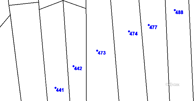 Parcela st. 473 v KÚ Svárkov, Katastrální mapa