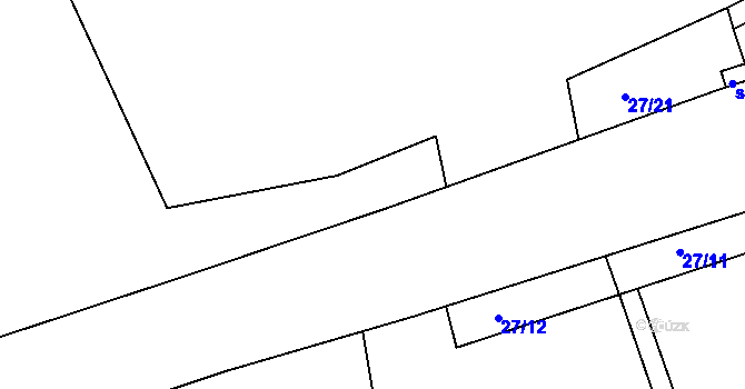 Parcela st. 27/19 v KÚ Letkov, Katastrální mapa