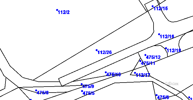 Parcela st. 112/26 v KÚ Letkov, Katastrální mapa