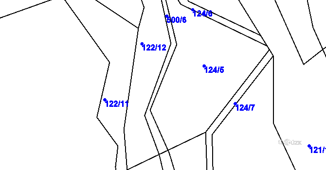 Parcela st. 124/3 v KÚ Letkov, Katastrální mapa