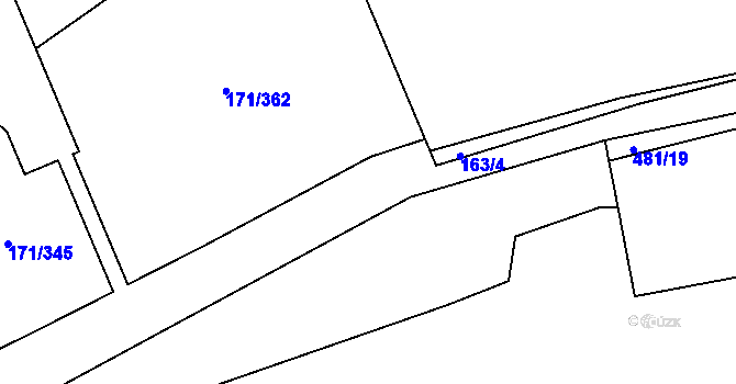 Parcela st. 171/272 v KÚ Letkov, Katastrální mapa