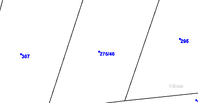 Parcela st. 275/46 v KÚ Letkov, Katastrální mapa