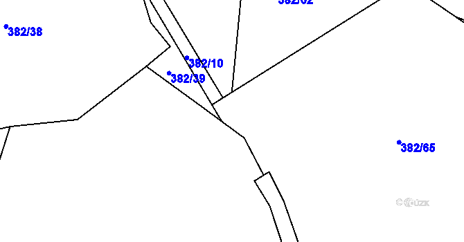 Parcela st. 382/45 v KÚ Letkov, Katastrální mapa