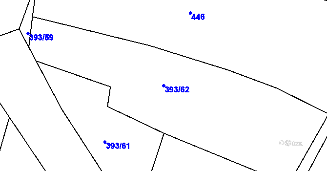 Parcela st. 393/62 v KÚ Letkov, Katastrální mapa
