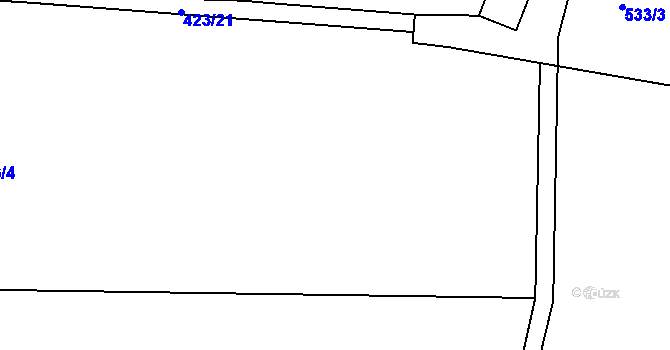 Parcela st. 423/28 v KÚ Letkov, Katastrální mapa