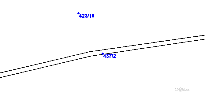 Parcela st. 437/2 v KÚ Letkov, Katastrální mapa