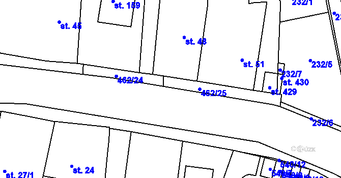 Parcela st. 468/27 v KÚ Letkov, Katastrální mapa