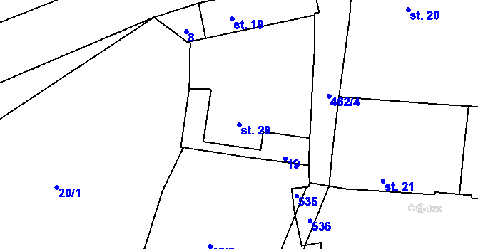 Parcela st. 29 v KÚ Letkov, Katastrální mapa